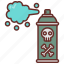 toxic, spray, poisonous, gas, danger, sign, bottle 