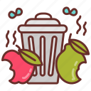 waste, fruits, garbage, bin, fruit, rotten