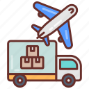 transportation, sector, shipping, home, delivery, van, airplane