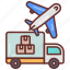 transportation, sector, shipping, home, delivery, van, airplane 