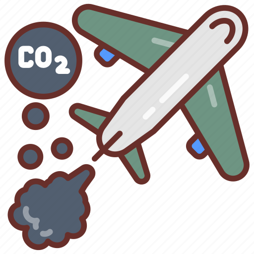 Aircraft, emissions, plane, jet, pollution, air, airline icon - Download on Iconfinder