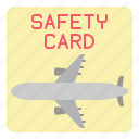 safety, instruction, card, airplane, aircraft, aviation, passenger, cabin