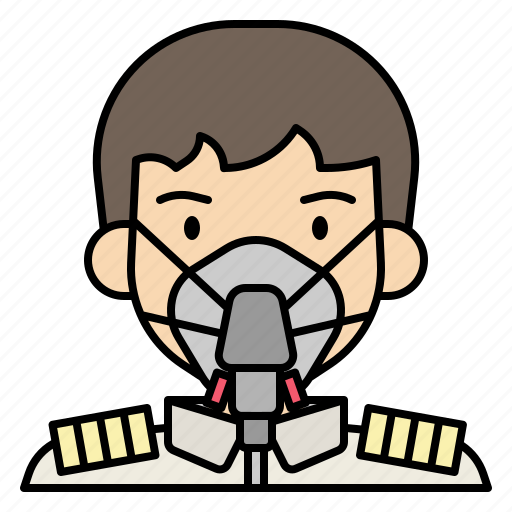 Oxygen, system, mask, pilot, airplane, aircraft, aviation icon - Download on Iconfinder