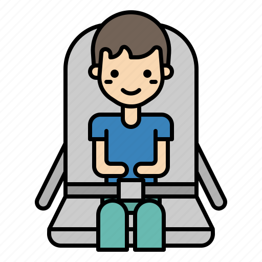 Passenger, seat, seatbelt, safety, airplane, aircraft, aviation icon - Download on Iconfinder