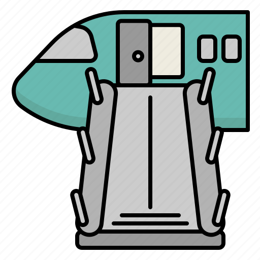Slide, raft, airplane, aircraft, aviation, evacuate, emergency icon - Download on Iconfinder
