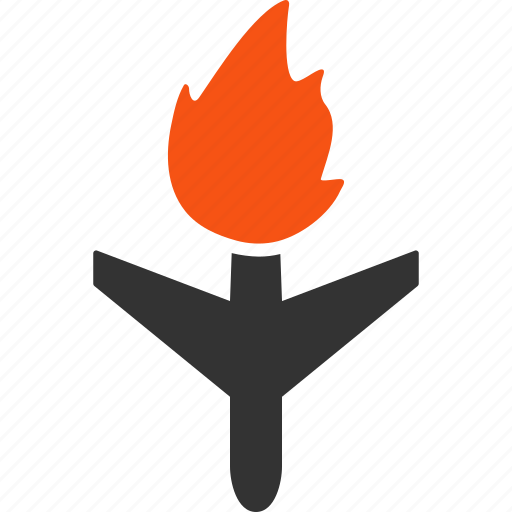 Accident, air plane, aircraft, airplane, burn, fire, flame icon - Download on Iconfinder