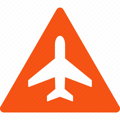Air plane, aircraft, airplane, airport, attention, danger, warning icon - Download on Iconfinder