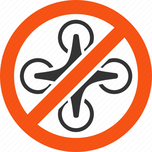 Copter ban, forbidden, no drones, prohibition, restricted drone, restriction, stop hover icon - Download on Iconfinder