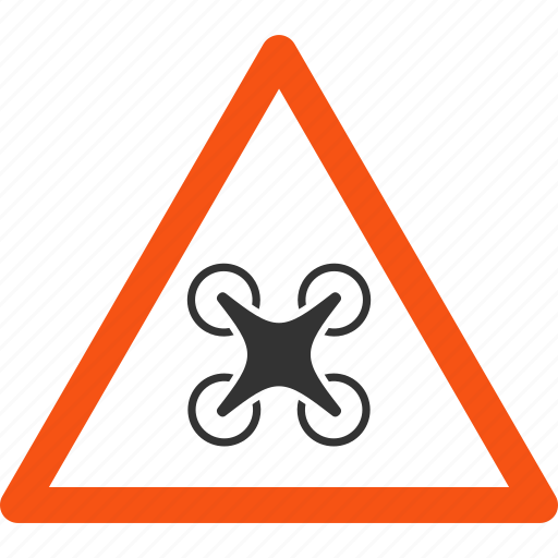 Air copter, attention, caution, danger, drone zone, safety, warning icon - Download on Iconfinder