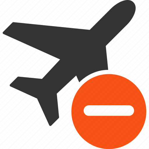Aircraft, airplane, closed flight, forbidden, no entry, restricted, stop icon - Download on Iconfinder