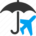 airline, aviation, insurance, protection, safety, umbrella, weather