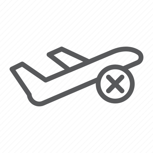 Flight, cancelled, no, fly, zone, airplane, airline icon - Download on Iconfinder