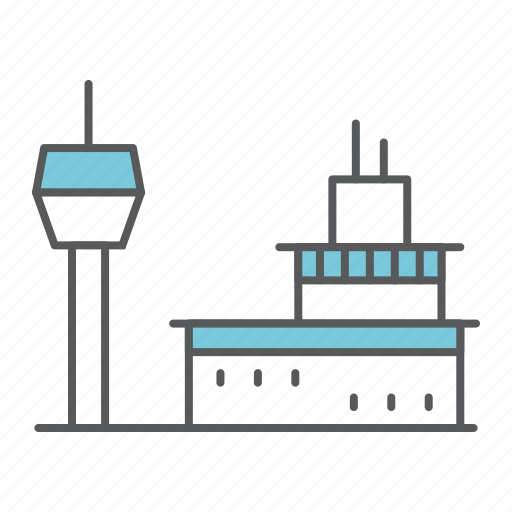 Airport, building, tower, aviation, terminal icon - Download on Iconfinder