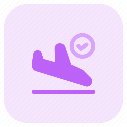 Airplane, arrival, on-time, landing, airport icon - Download on Iconfinder