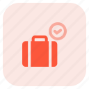 suitcase, verified, scan, luggage, travel
