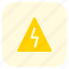 triangle, lighting bolt, danger, warning, safety 