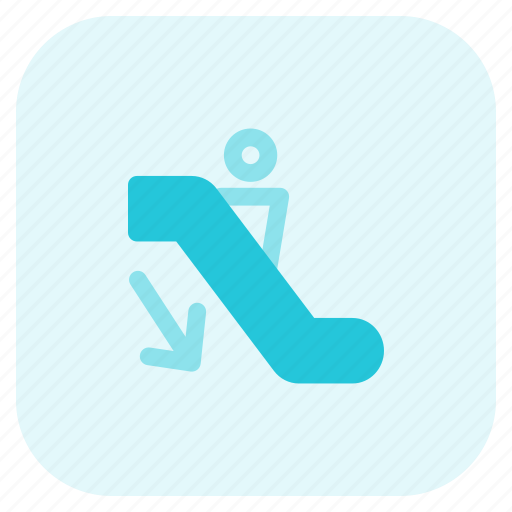 Escalator, down, direction, arrow, move icon - Download on Iconfinder