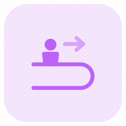 Flat escalator, arrow, navigation, airport, direction icon - Download on Iconfinder