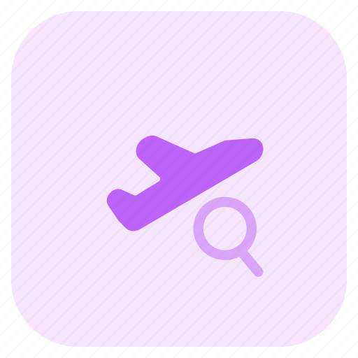 Flight, search, direct, access, magnifier icon - Download on Iconfinder