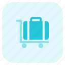 trolley, bag, transport, airport, travel