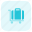 trolley, bag, transport, airport, travel 