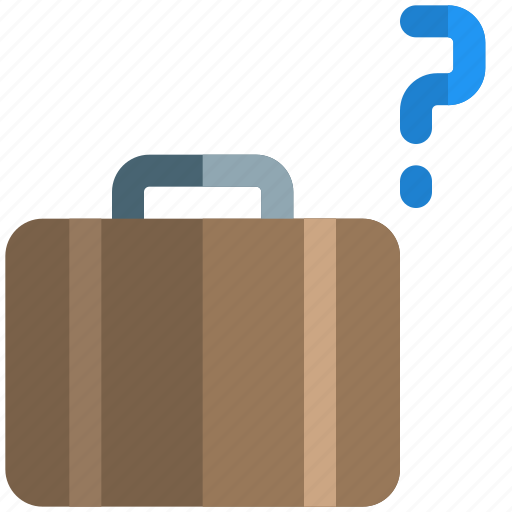 Bag, question mark, briefcase, unknown, lost icon - Download on Iconfinder