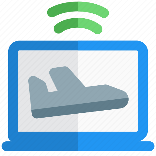 Laptop, airport, wifi, flight, status icon - Download on Iconfinder