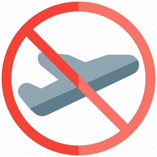 Airplane, flight, transport, plane, travel, ban icon - Download on Iconfinder