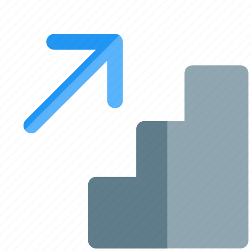 Arrow, staircase, direction, navigation icon - Download on Iconfinder