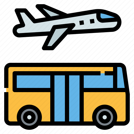 Bus, airport, airplane, transportation, electric, travel icon - Download on Iconfinder