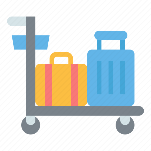 Trolley, luggage, cart, baggage, travel icon - Download on Iconfinder