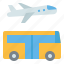 bus, airport, airplane, transportation, electric, travel 