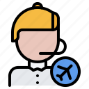 airplane, woman, operator, airport, aircraft