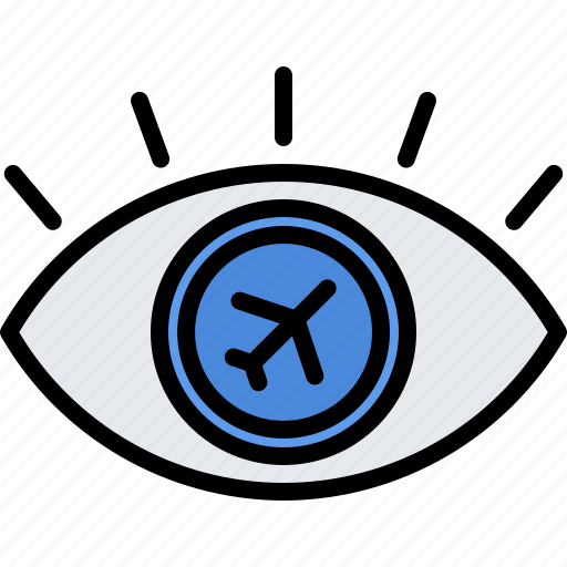 Vision, eye, airplane, airport, aircraft icon - Download on Iconfinder