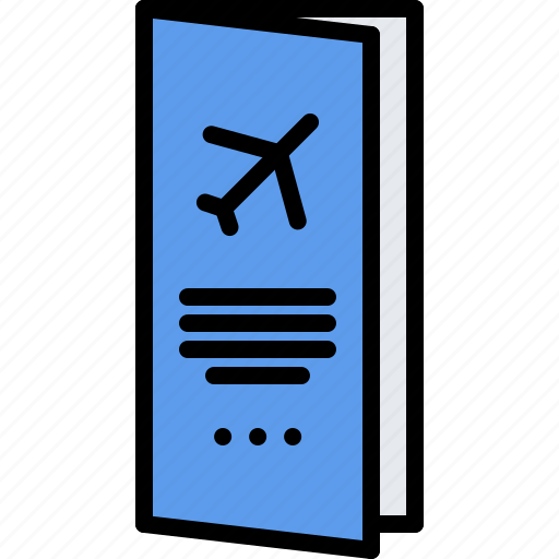 Booklet, flyer, airplane, airport, aircraft icon - Download on Iconfinder
