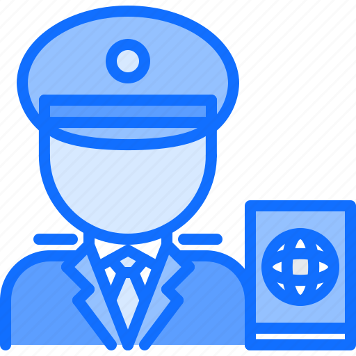 International, passport, customs, officer, man, uniform, airport icon - Download on Iconfinder