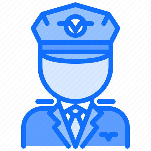 Man, pilot, uniform, airport, aircraft icon - Download on Iconfinder