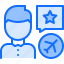 review, man, star, airplane, airport, aircraft 