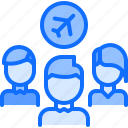 team, people, group, airplane, airport, aircraft