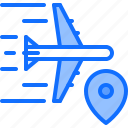 airplane, pin, location, airport, aircraft