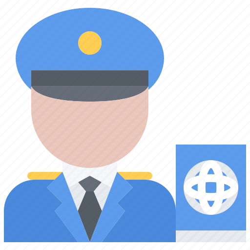 International, passport, customs, officer, man, uniform, airport icon - Download on Iconfinder