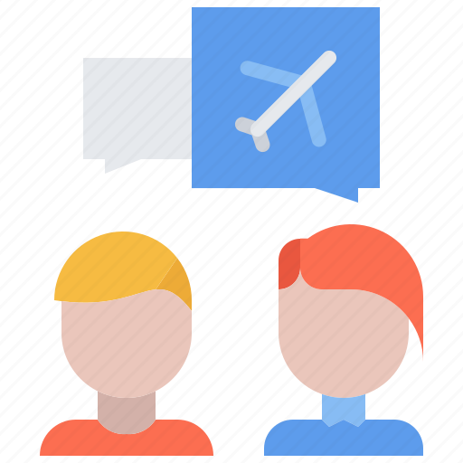 Consultation, dialogue, conversation, people, airplane, airport, aircraft icon - Download on Iconfinder