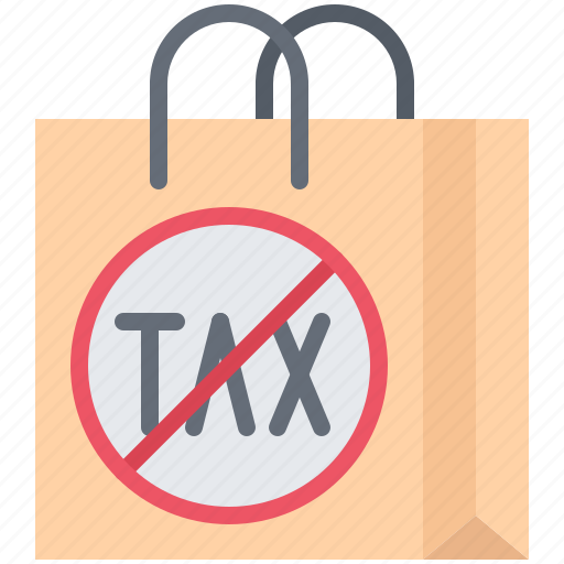 Tax, free, sign, shopping, bag, no, airport icon - Download on Iconfinder