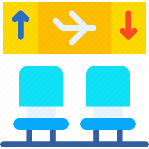 Waiting, room, area, chair, airport, travel, sitting icon - Download on Iconfinder