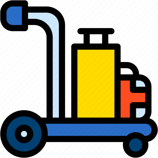 Trolley, suitcase, luggage, cart, travel, bag, airport icon - Download on Iconfinder