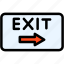 emergency, exit, sign, security, signaling, direction 