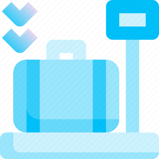 Check, check-in, flight, kilogram, luggage, scale, weight icon - Download on Iconfinder