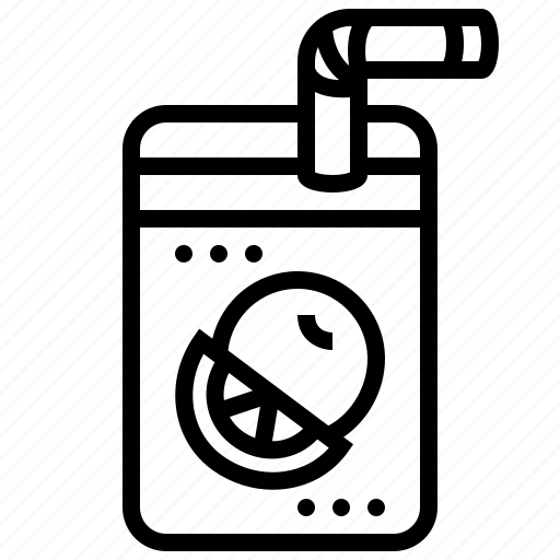 Beverage, carton, drink, juice, straw icon - Download on Iconfinder