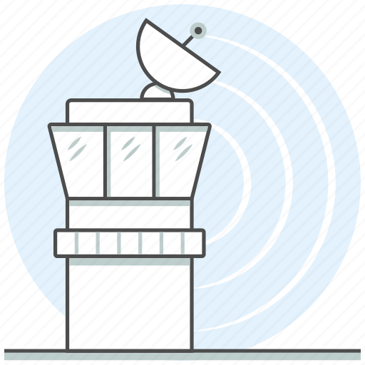 Air traffic, aircraft, airport, control tower, tower, building, concept icon - Download on Iconfinder