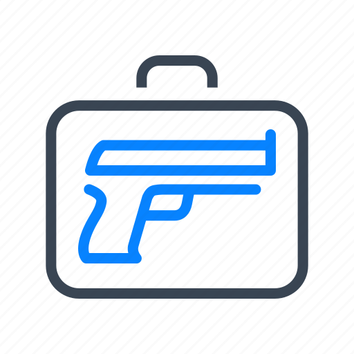 Luggage, baggage, suitcase, weapon, gun icon - Download on Iconfinder